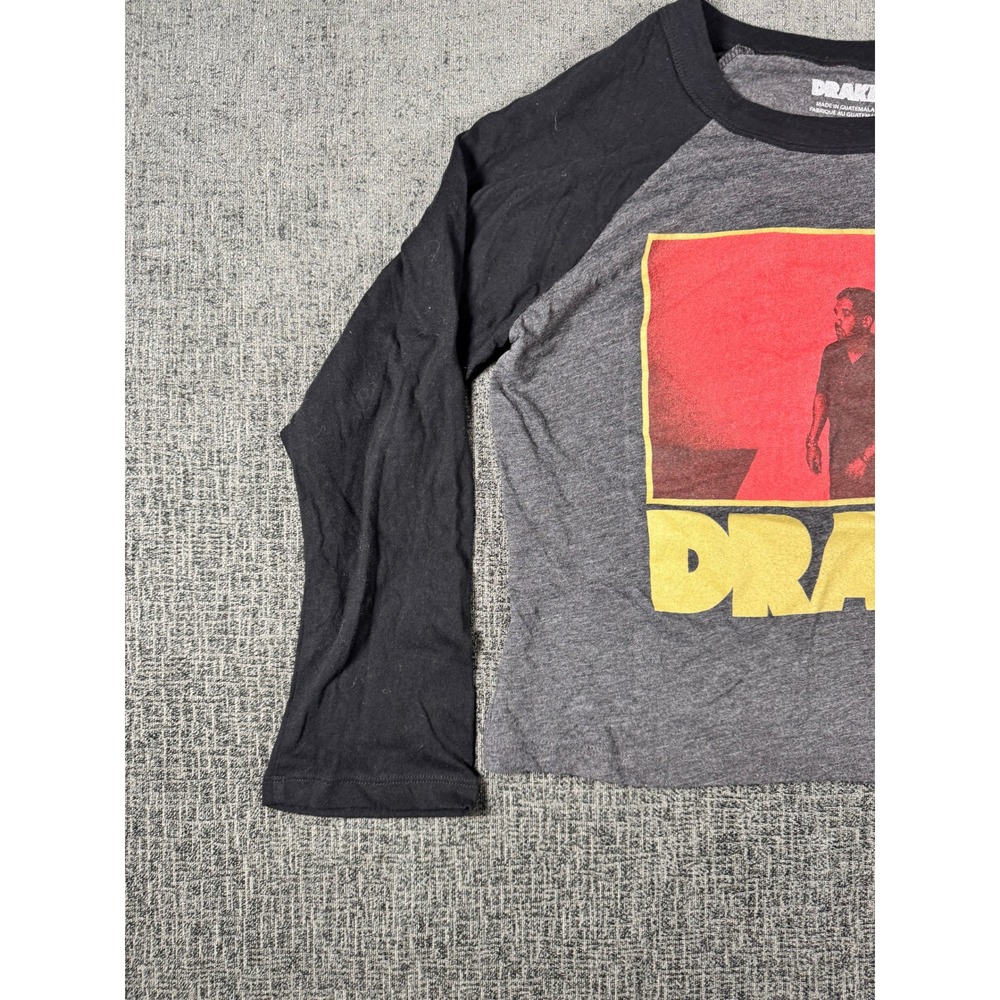 Drake Kids Away From Home Tour Raglan Long Sleeve Shirt Charcoal Black XL - Picture 3 of 12